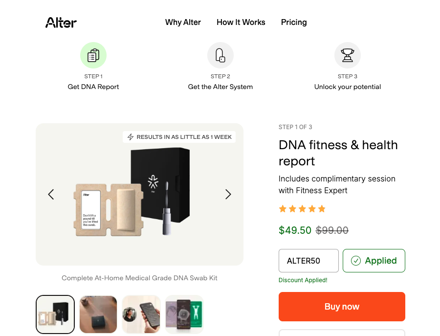 Alter DNA Fitness & Health Kit