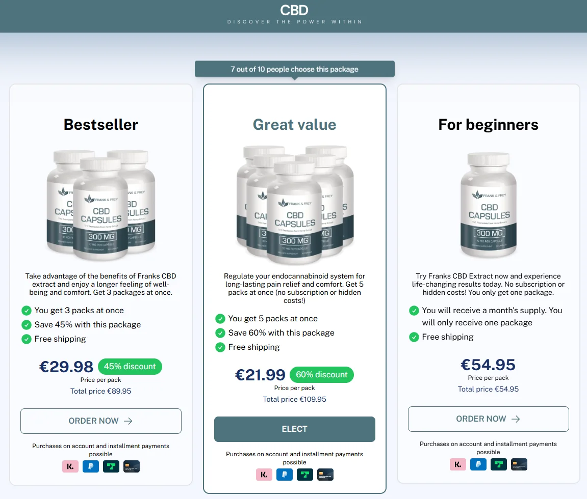 Frank & Frey CBD Capsules