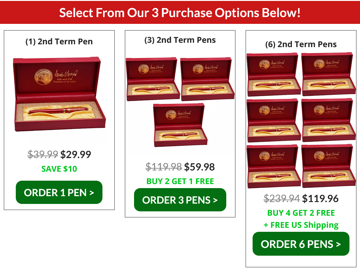 Trump 2nd Term Executive Pen
